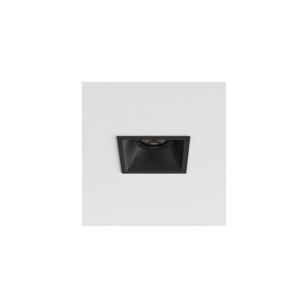 Minima Slimline Square Fixed Fire-Rated IP65 Matt Black