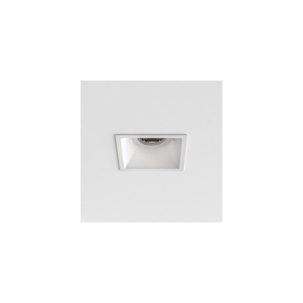 Minima Slimline Square Fixed Fire-Rated IP65 Matt White