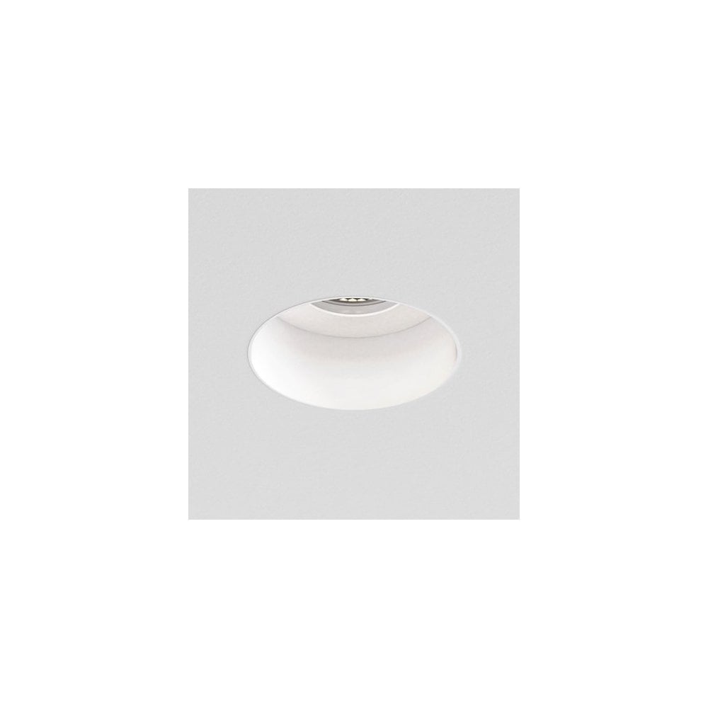 Trimless Slimline Round Fixed Fire-Rated IP65 Matt White