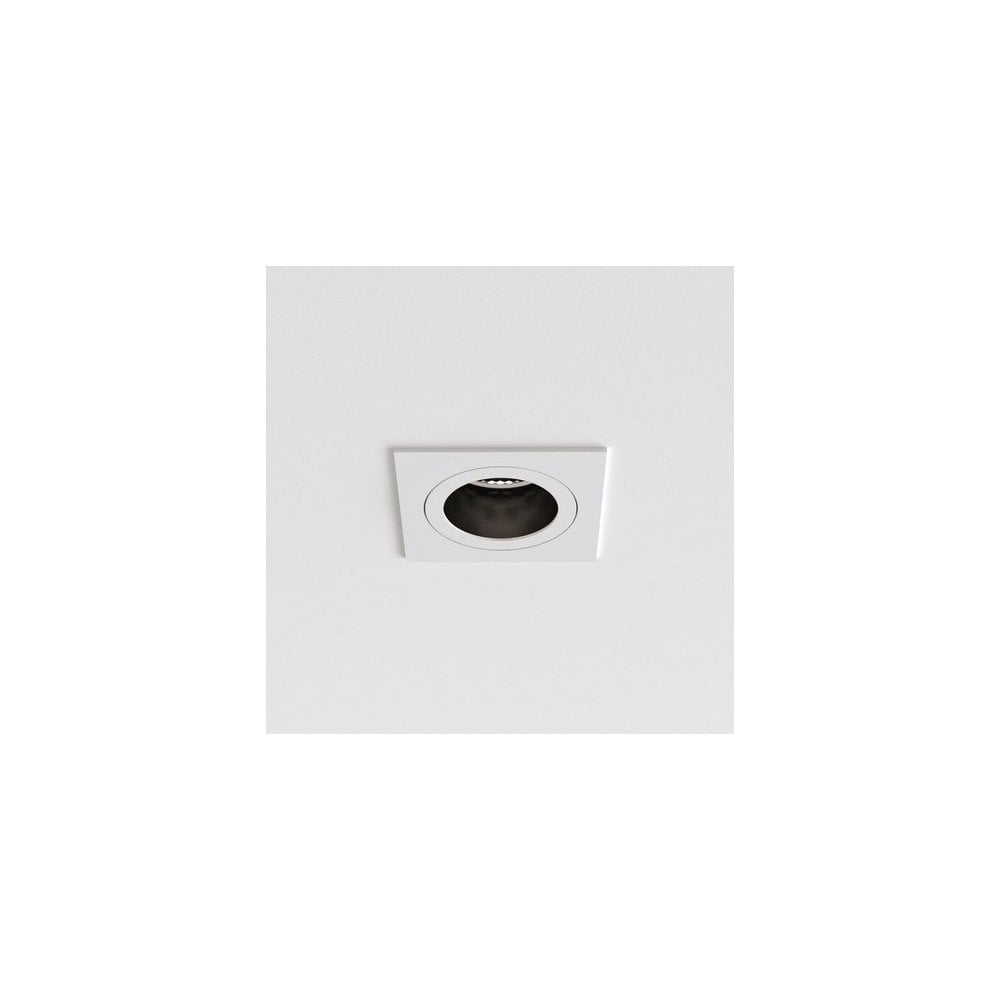 Pinhole Slimline Square Fixed Fire-Rated IP65 Matt White