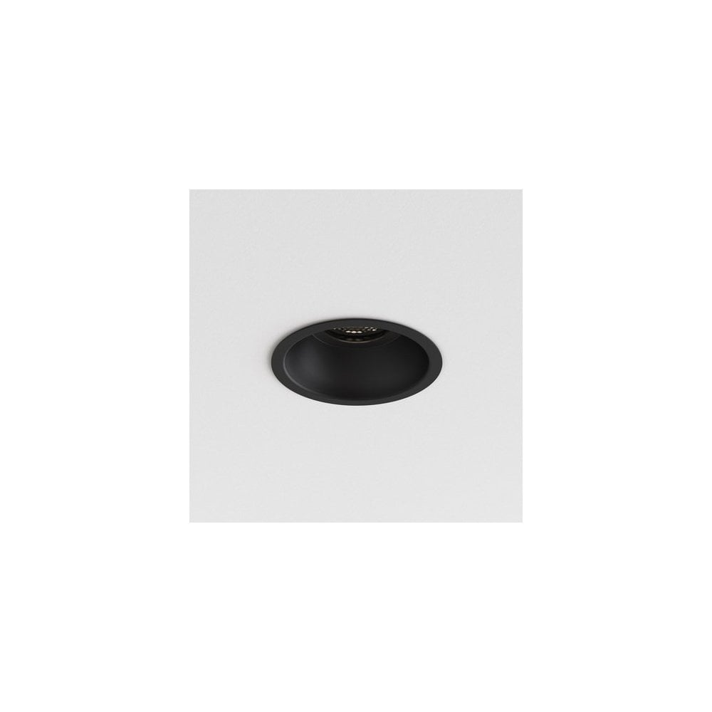 Minima Slimline Round Fixed Fire-Rated IP65 Matt Black