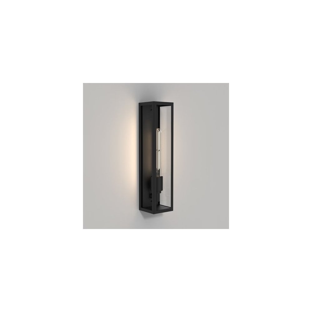 Harvard Matt Black 350mm Lantern Wall Light