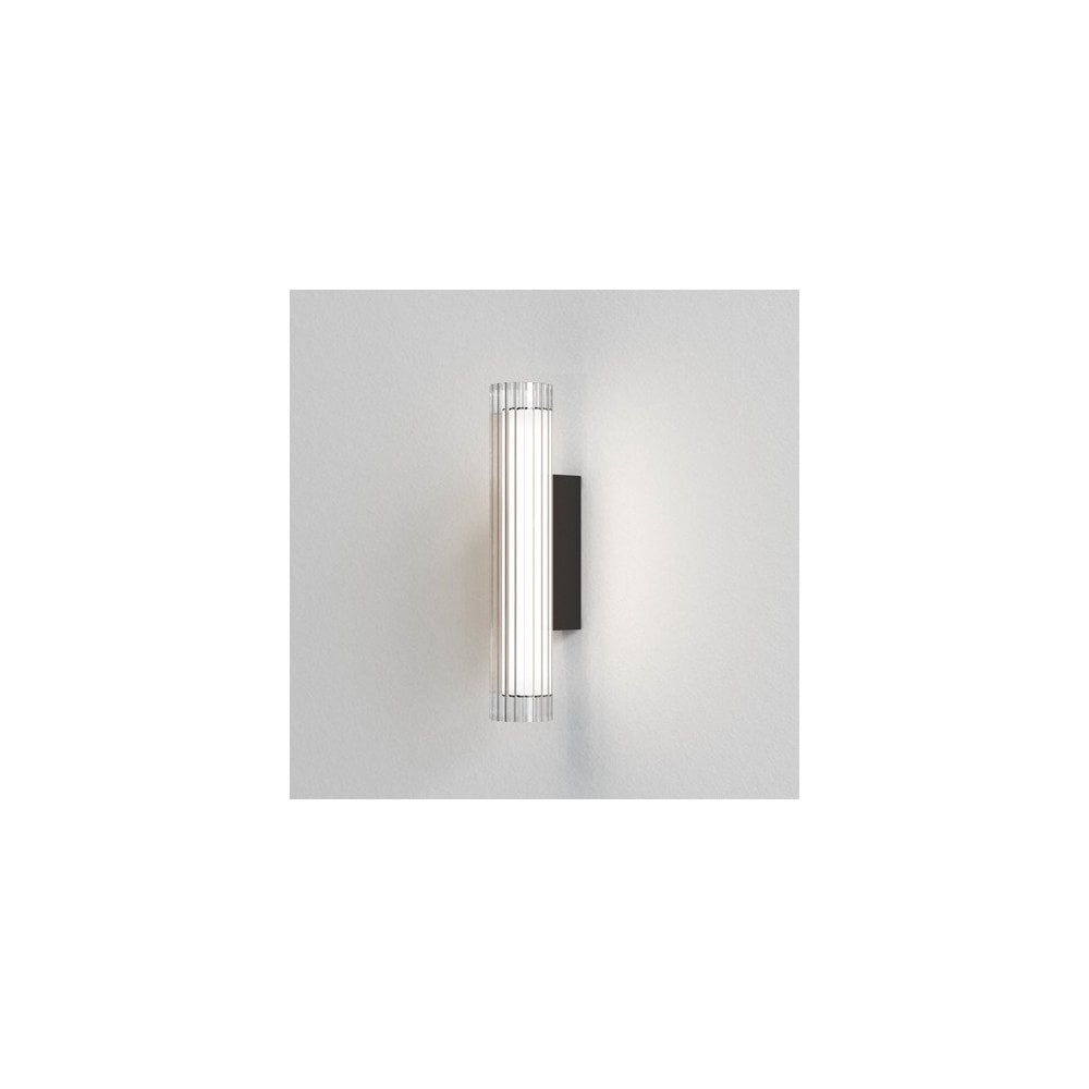 io 420mm Matt Black Tubular Bathroom Wall Light