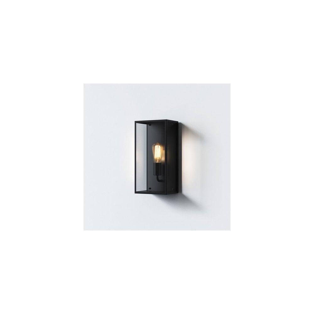 Messina 200mm Textured Black Box Wall Light