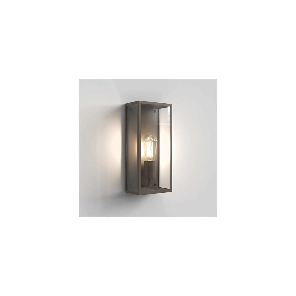 Messina 160 II Bronze Boxed Glass Wall Light