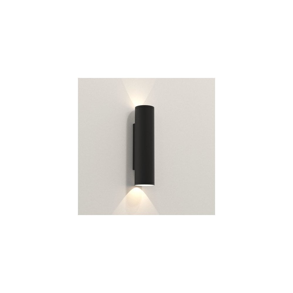 Ava 300mm Tall Up Down Textured Black Tube Light