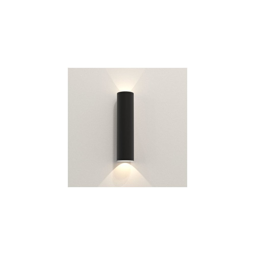 Ava 300mm Tall Up Down Textured Black Tube Light