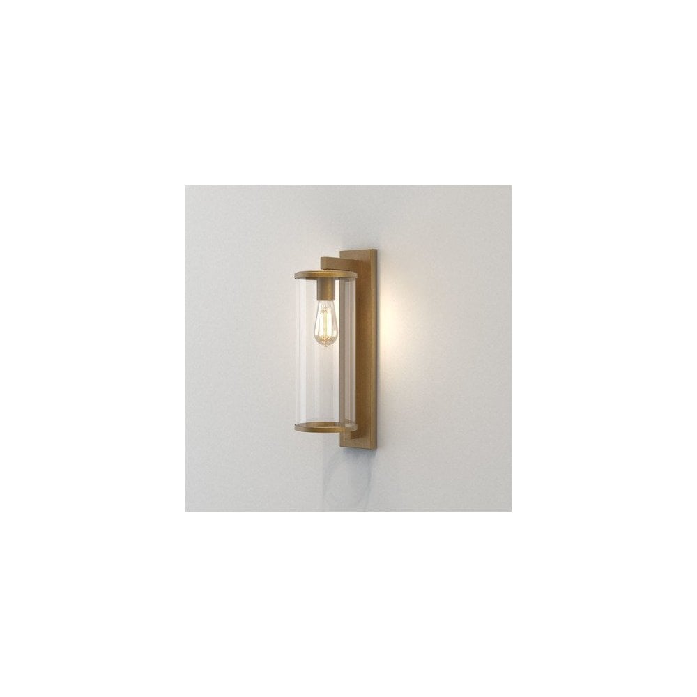 Pimlico Antique Brass Tall Garden Wall Lantern, 500mm