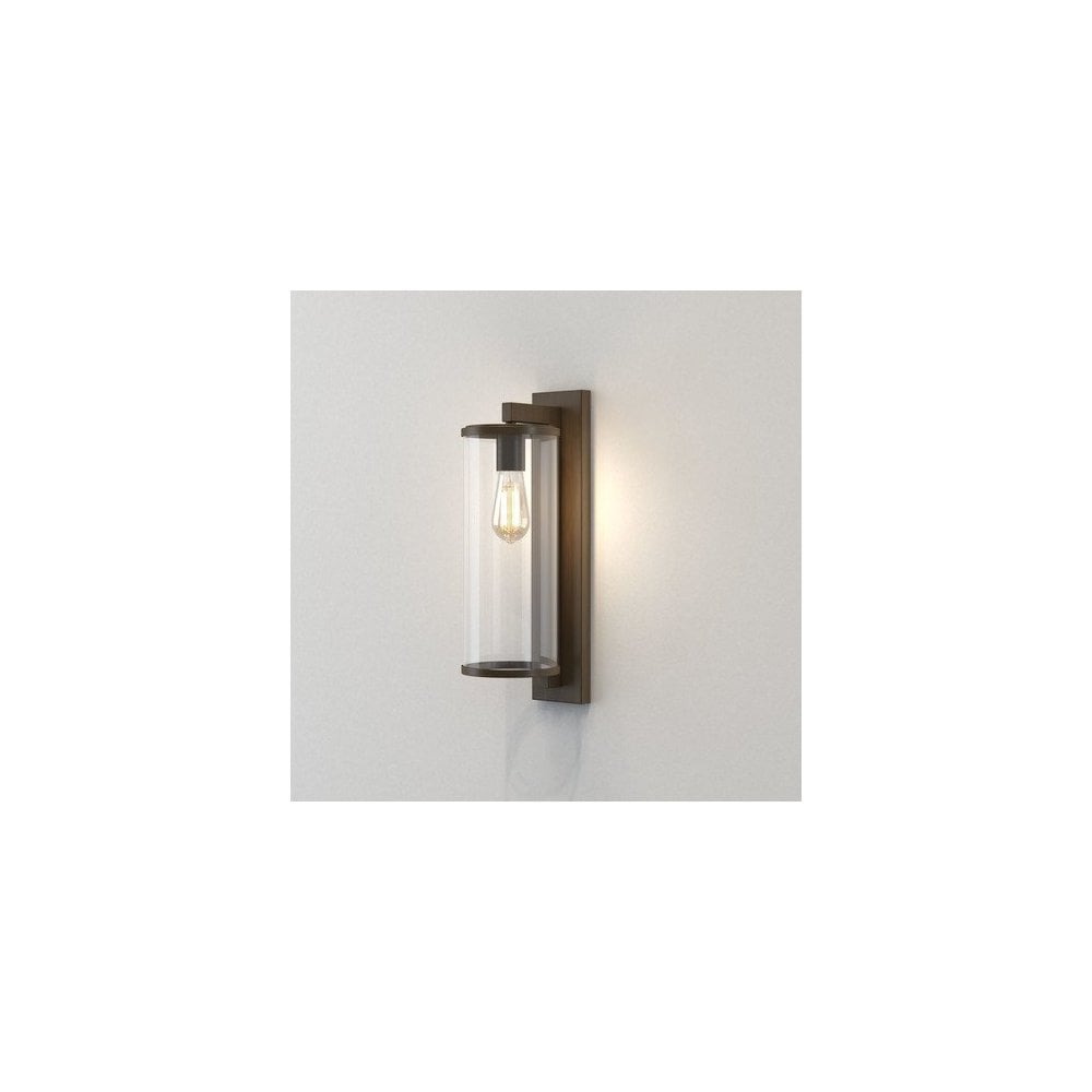 Pimlico Bronze Tall Garden Wall Lantern Tubular, 500mm