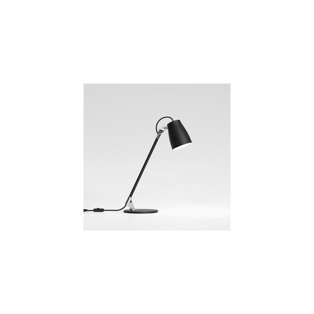 Atelier Adjustable Matt Black Desk Lamp with Switch