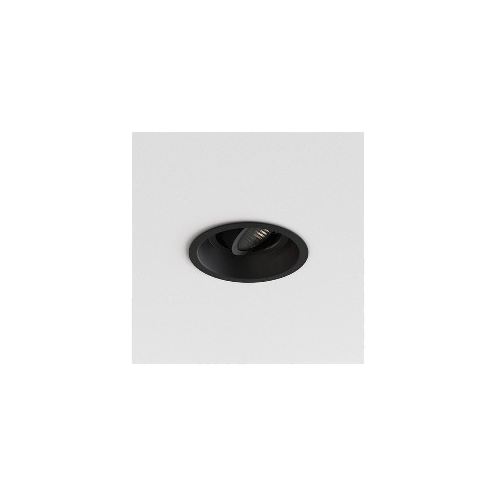 Minima Slimline Round Adjustable Fire-Rated Matt Black