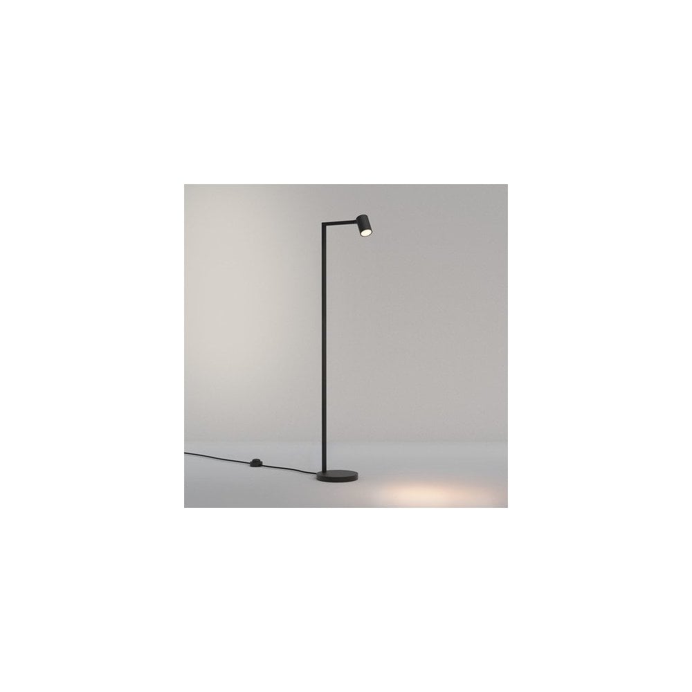 Ascoli Square Floor Lamp with Switch, Matt Black