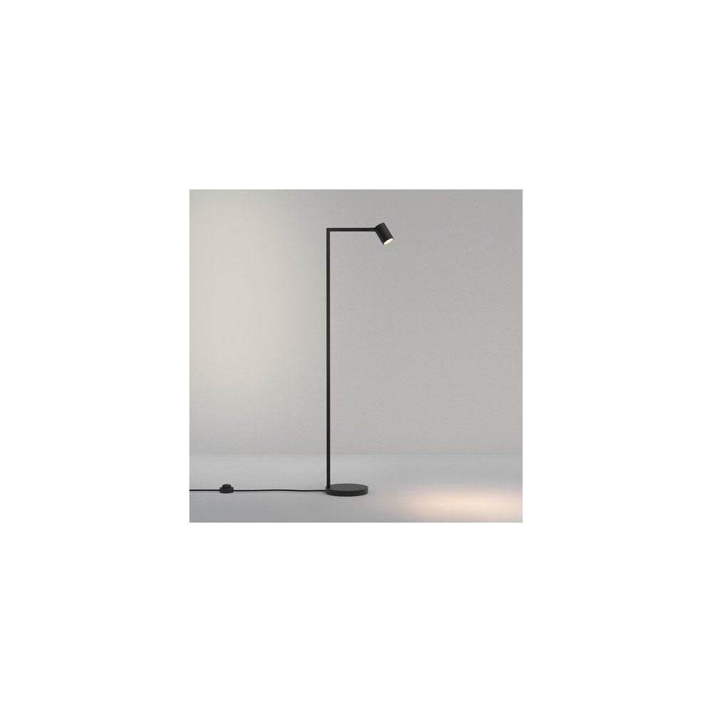 Ascoli Square Floor Lamp with Switch, Matt Black