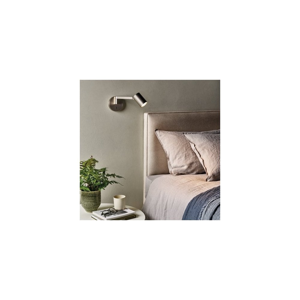 Ascoli Swing Arm Matt Black Bedroom Reader Light