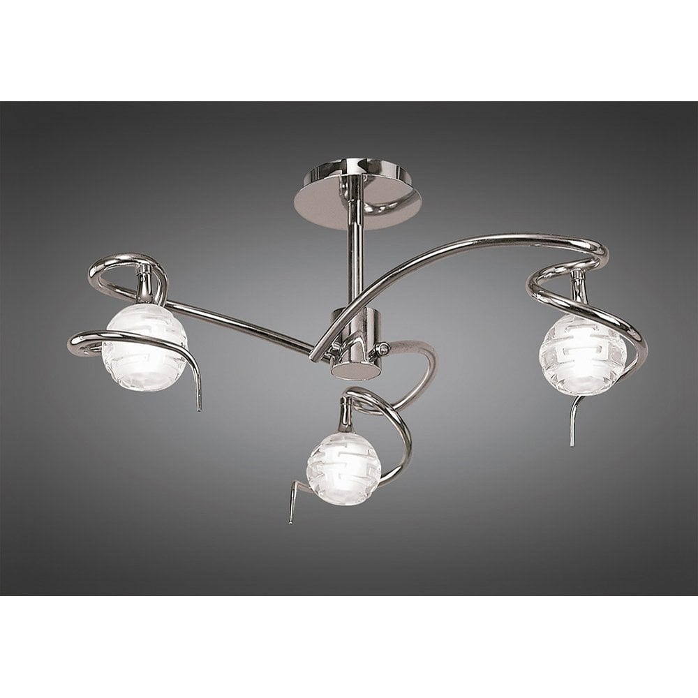 Dali Semi Ceiling 3 Light G9, Polished Chrome