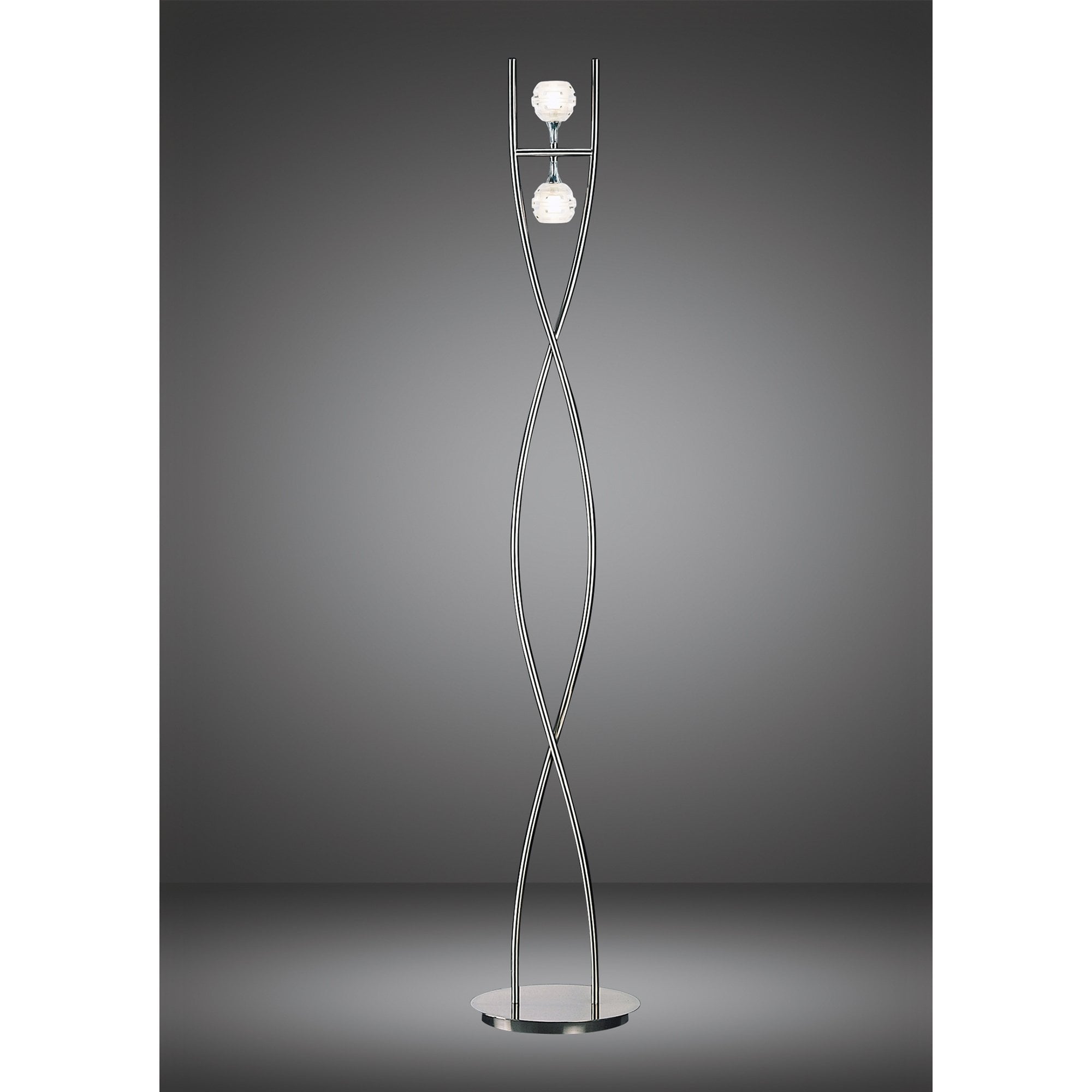 Dali Floor Lamp 2 Light G9, Polished Chrome