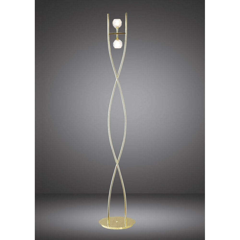 Dali Floor Lamp 2 Light G9, Polished Brass