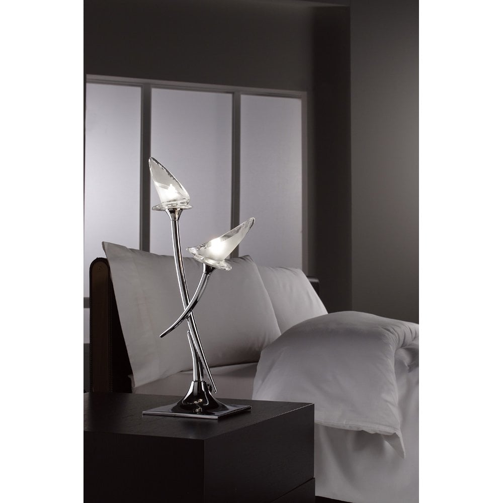 Flavia Table Lamp 2 Light G9, Polished Chrome