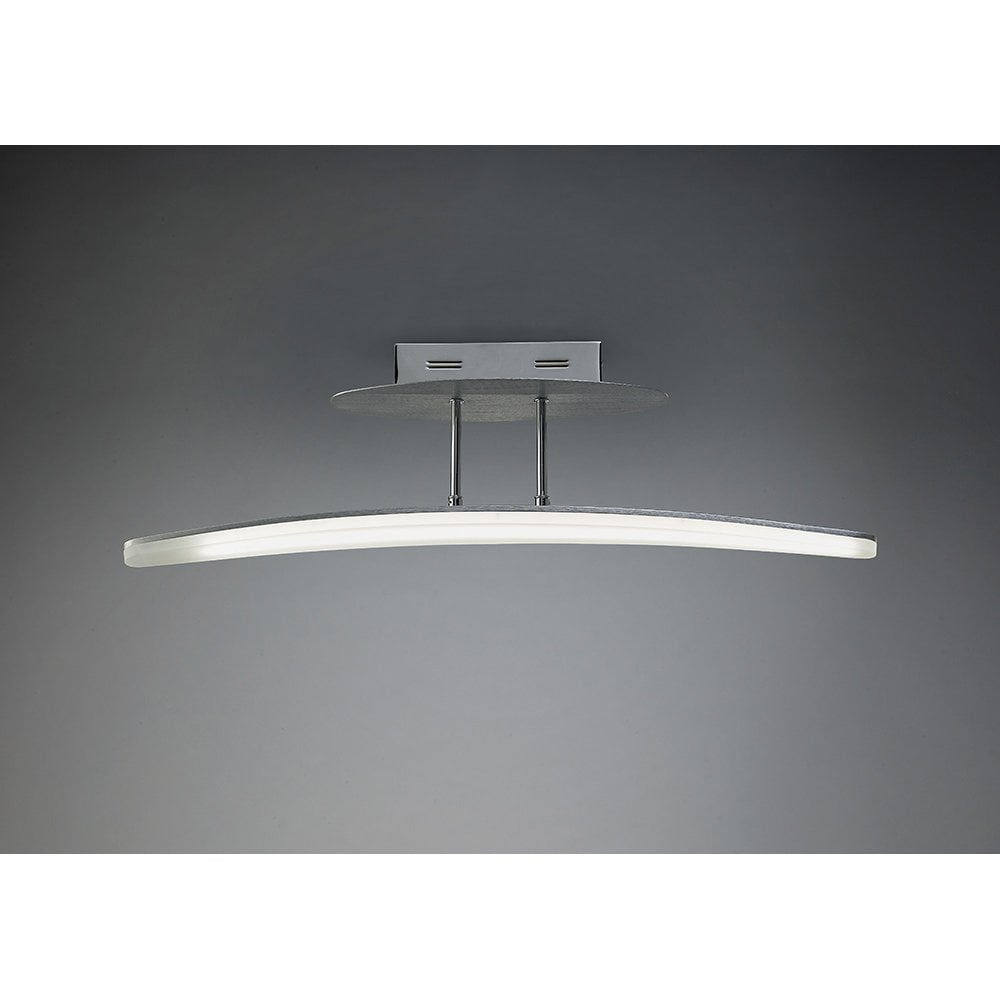 Hemisferic Semi Ceiling 20W LED 70cm Bar 3000K, 1800lm, Satin Aluminium/Frosted Acrylic, 3yrs Warranty