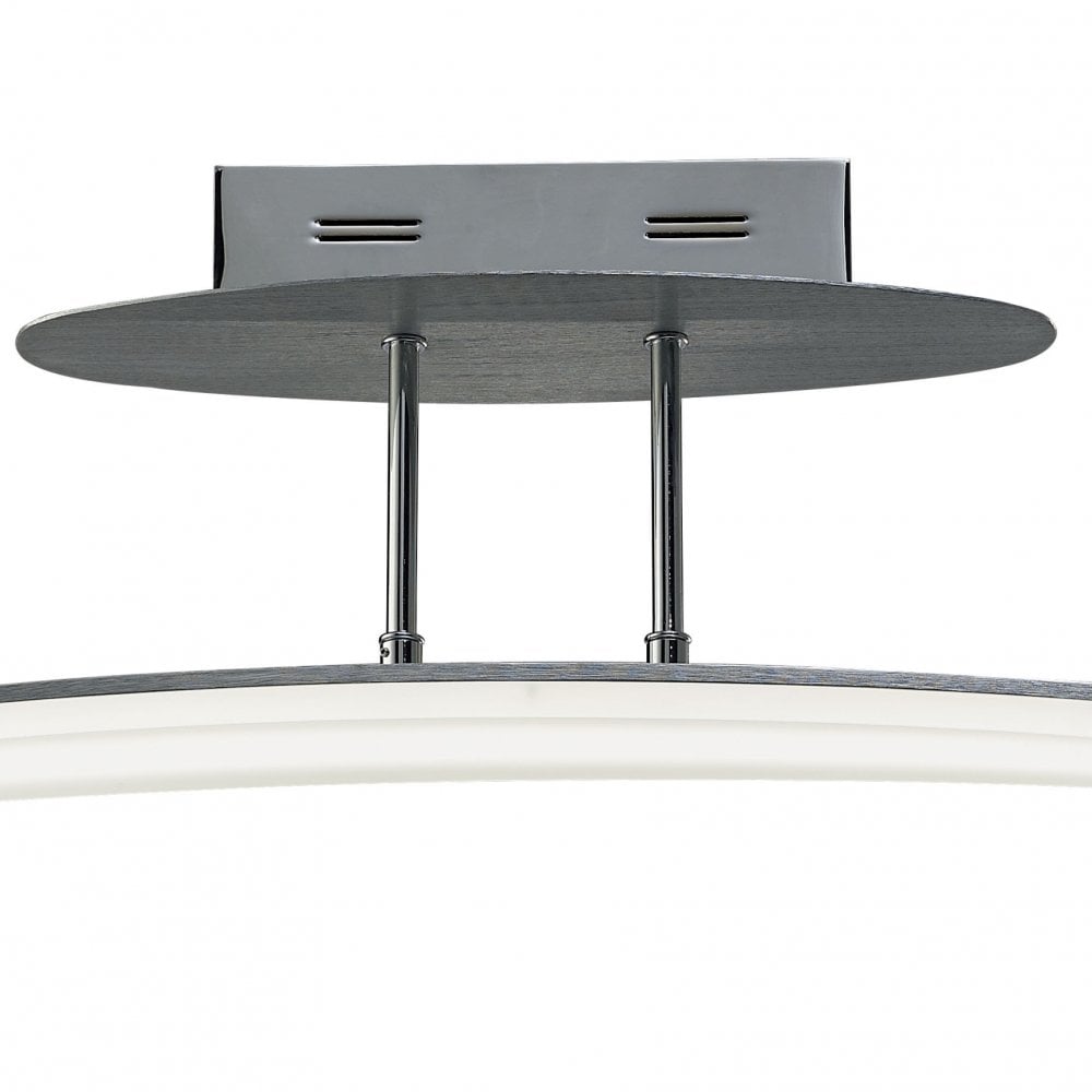 Hemisferic Semi Ceiling 20W LED 70cm Bar 3000K, 1800lm, Satin Aluminium/Frosted Acrylic, 3yrs Warranty