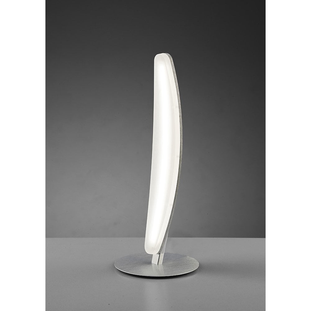 Hemisferic Table Lamp 6W LED 3000K, 540lm, Satin Aluminium/Frosted Acrylic, 3yrs Warranty