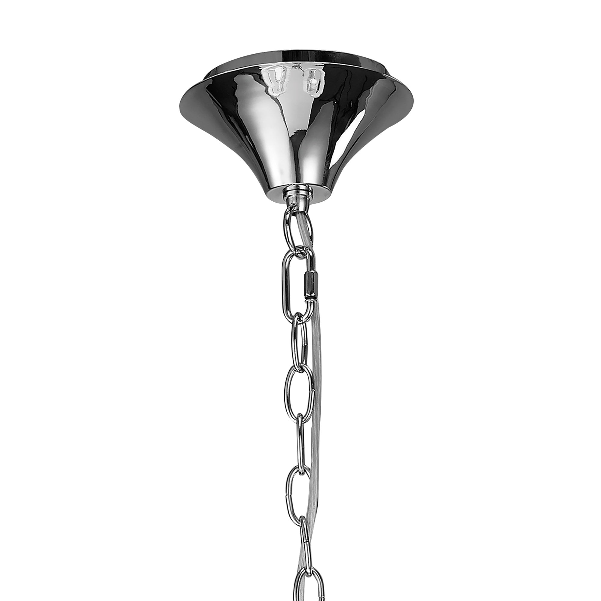 M4633 Loewe Pendant 3 Light E14, Polished Chrome With Cream Shades