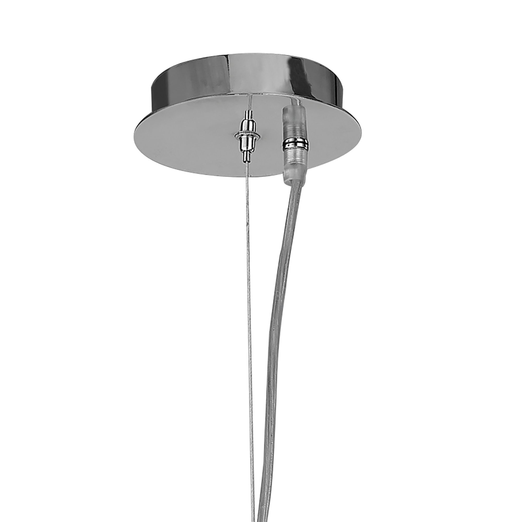 Loewe Single Pendant 3 Light E14, Polished Chrome With White Shade