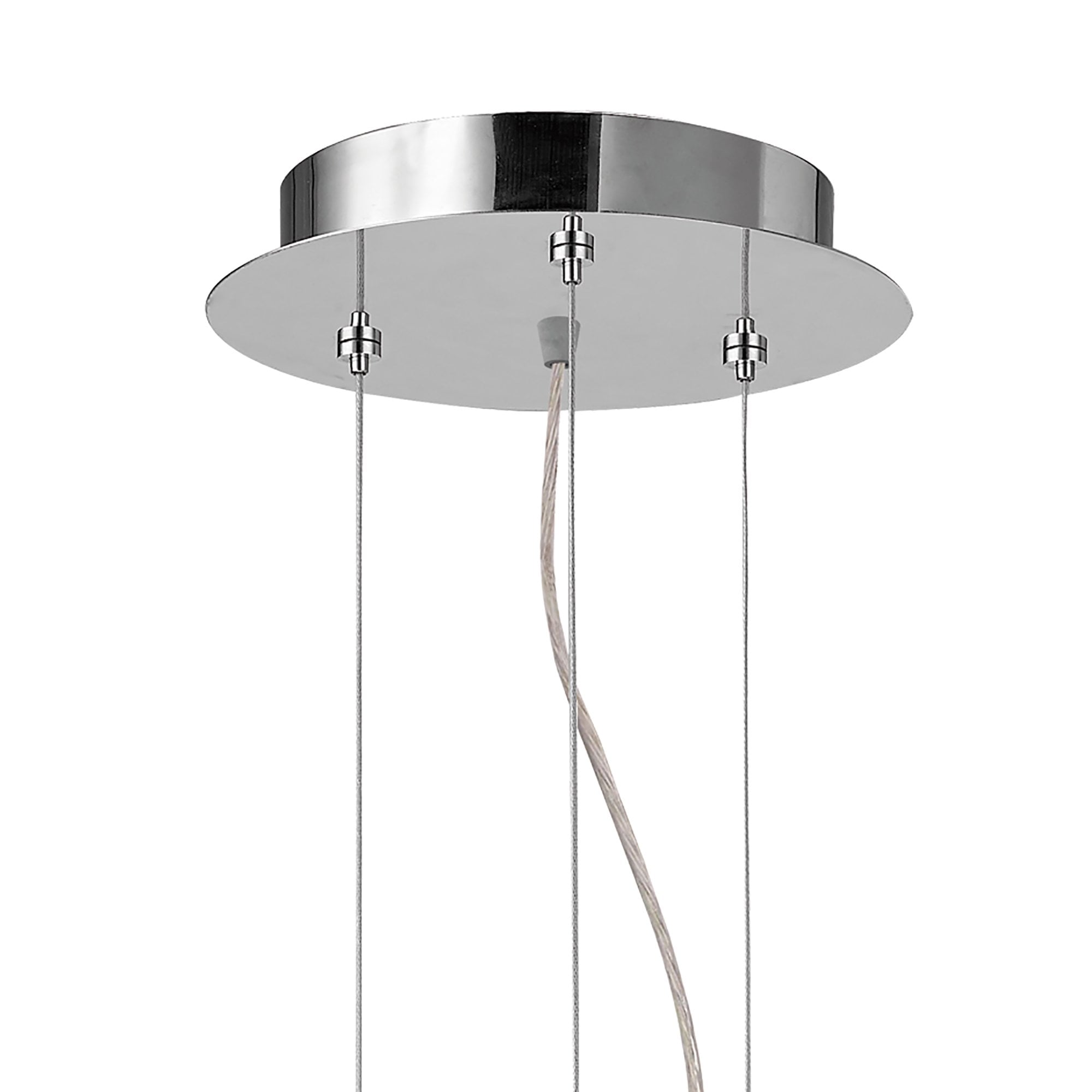 Maui Pendant 5W+19W LED 3000K, 2520lm, Gloss White/Polished Chrome, 3yrs Warranty