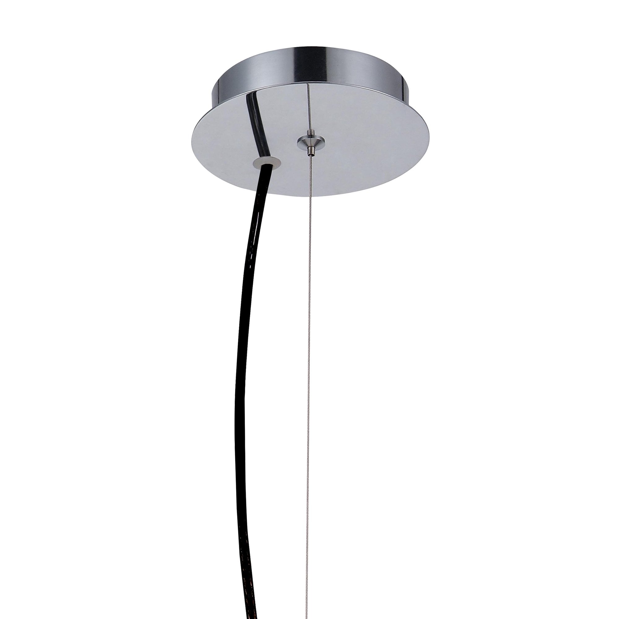 Triangle Pendant Small 1 Light E27, Cement/Polished Chrome