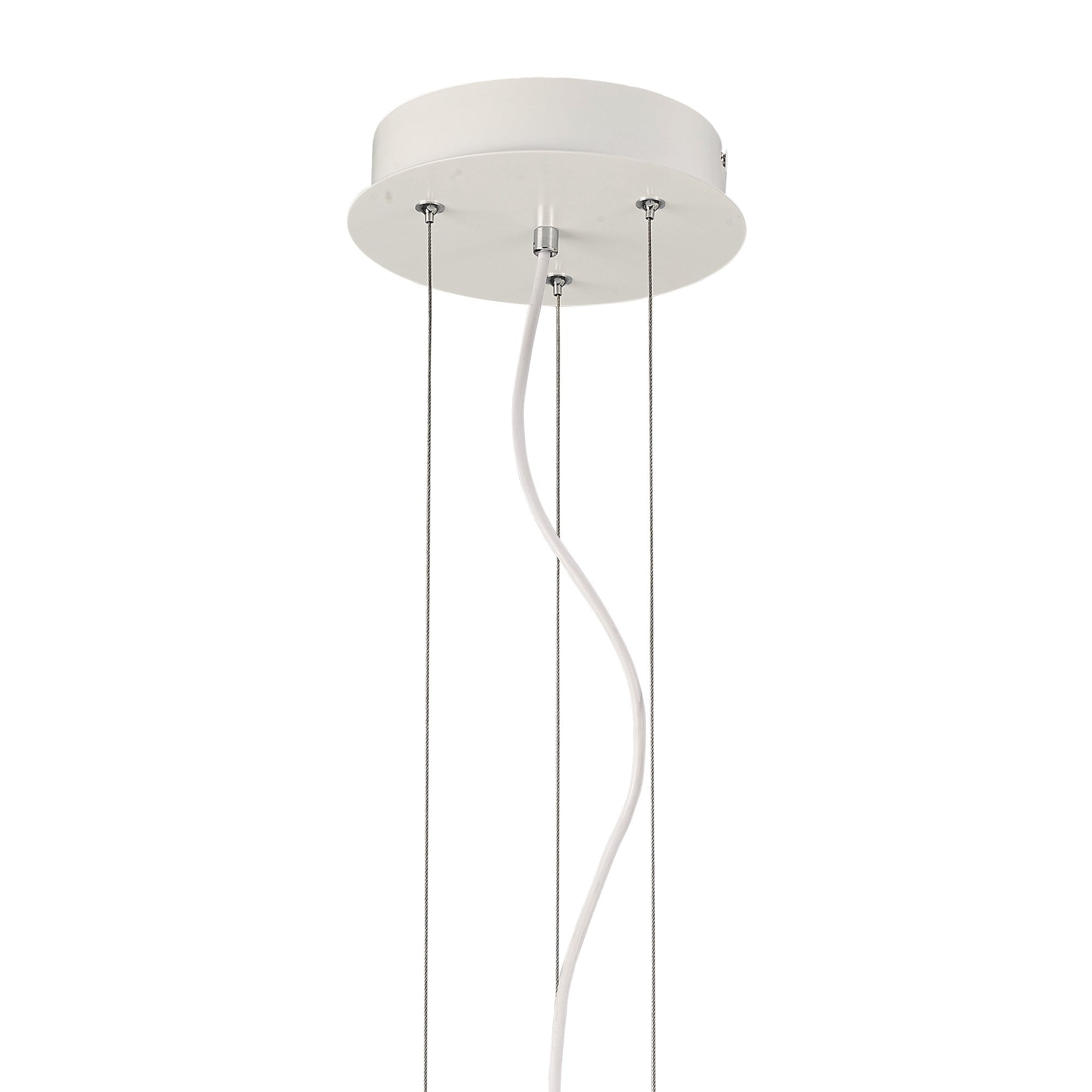 Argenta Pendant Large 30W LED 3000K, 3000lm, Matt White/Silver/White Acrylic, 3yrs Warranty