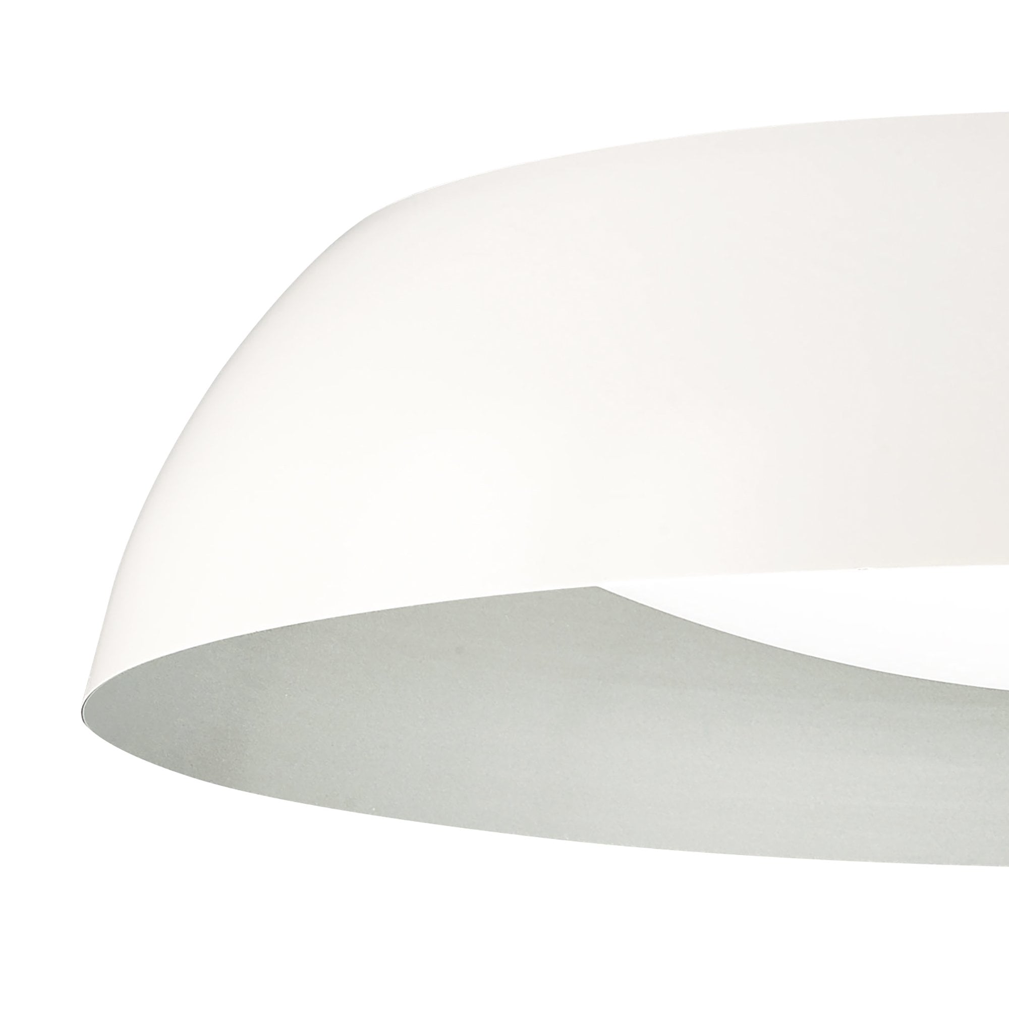 Argenta Ceiling Large 30W LED 3000K, 3000lm, Matt White/Silver/White Acrylic, 3yrs Warranty