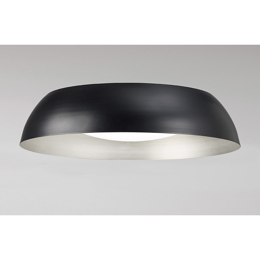 Argenta Ceiling Large 30W LED 3000K, 3000lm, Matt Black/Silver/White Acrylic, 3yrs Warranty