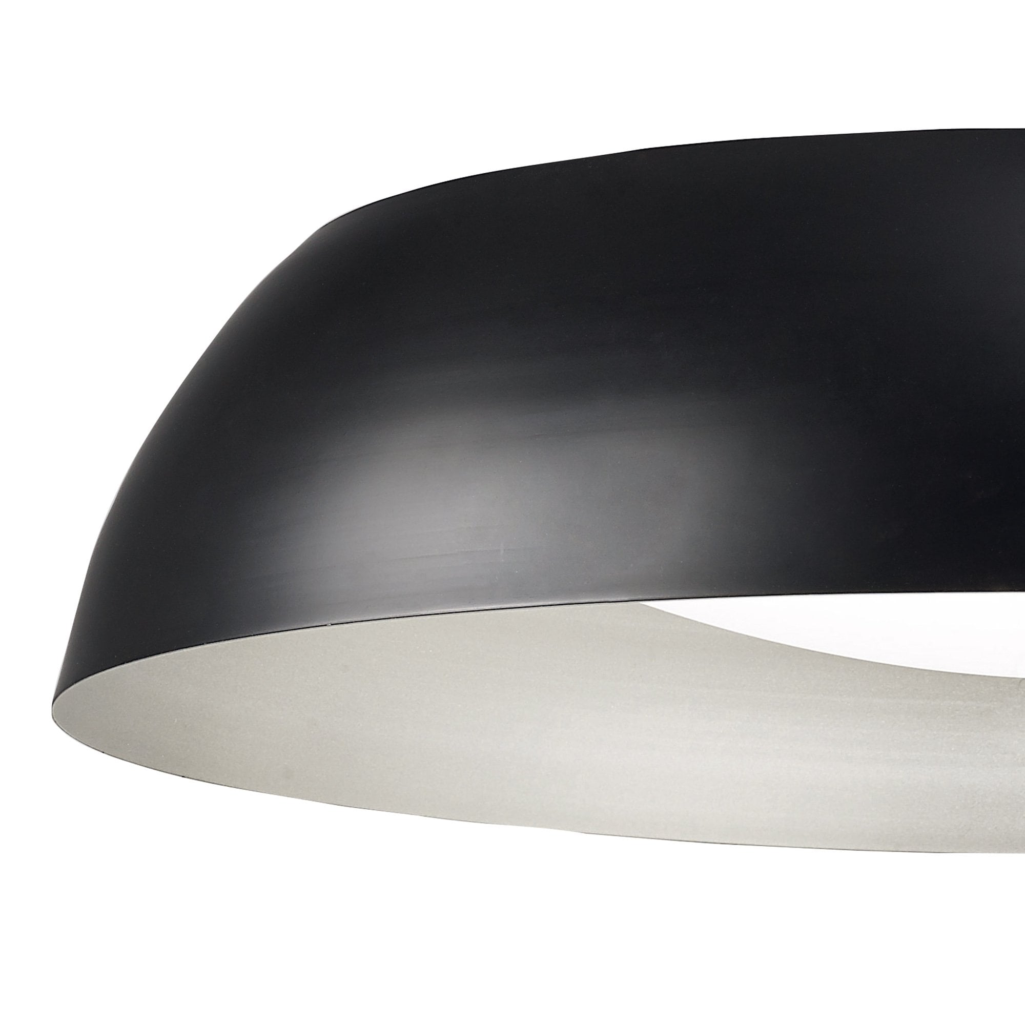 Argenta Ceiling Large 30W LED 3000K, 3000lm, Matt Black/Silver/White Acrylic, 3yrs Warranty