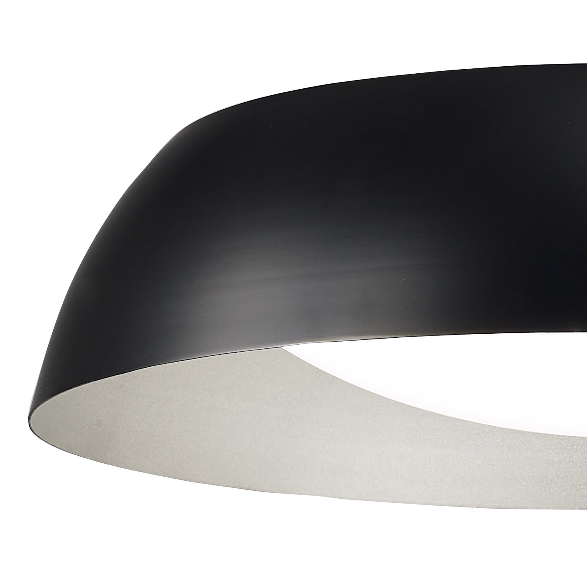 Argenta Ceiling Small 18W LED 3000K, 1800lm, Matt Black/Silver/White Acrylic, 3yrs Warranty