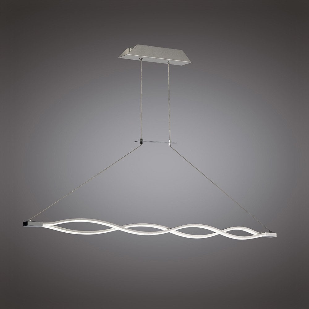 Sahara Pendant 36W LED 3000K, 2520lm, Silver/Frosted Acrylic/Polished Chrome, 3yrs Warranty