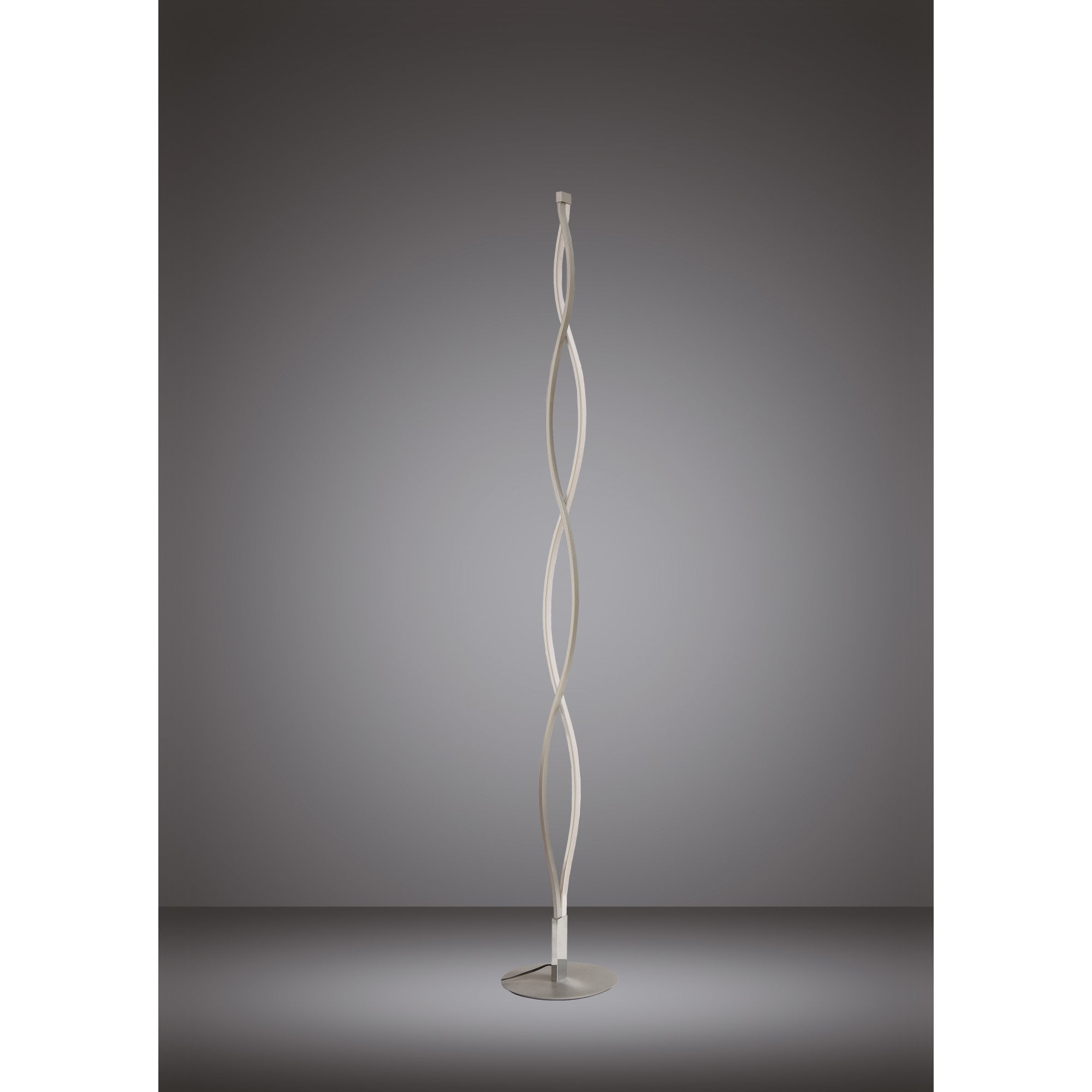 Sahara XL Floor Lamp 28W LED 3000K, 2200lm, Dimmable Silver/Frosted Acrylic/Polished Chrome, 3yrs Warranty