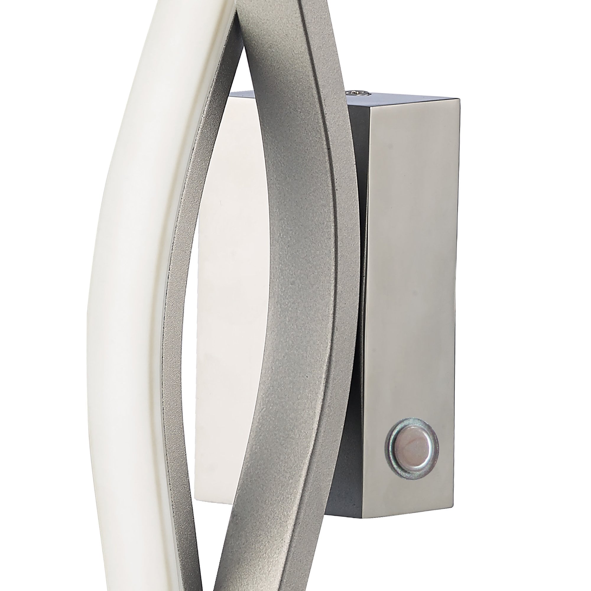 Sahara Touch Dimmer Wall Lamp 6W LED 3000K, 420lm, Silver/Frosted Acrylic/Polished Chrome, 3yrs Warranty