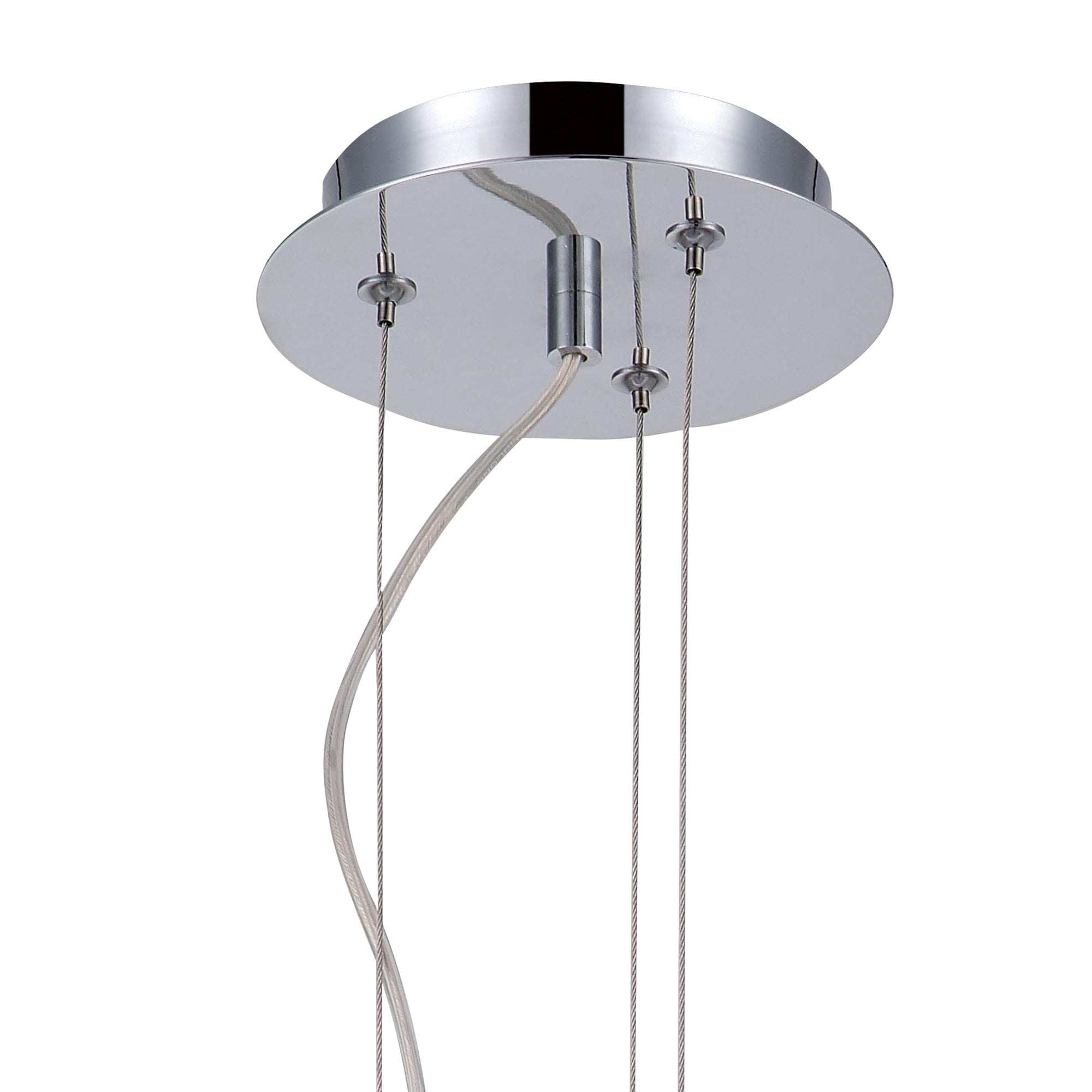 Opal Pendant 4 Light E27, Polished Chrome/Frosted White Glass