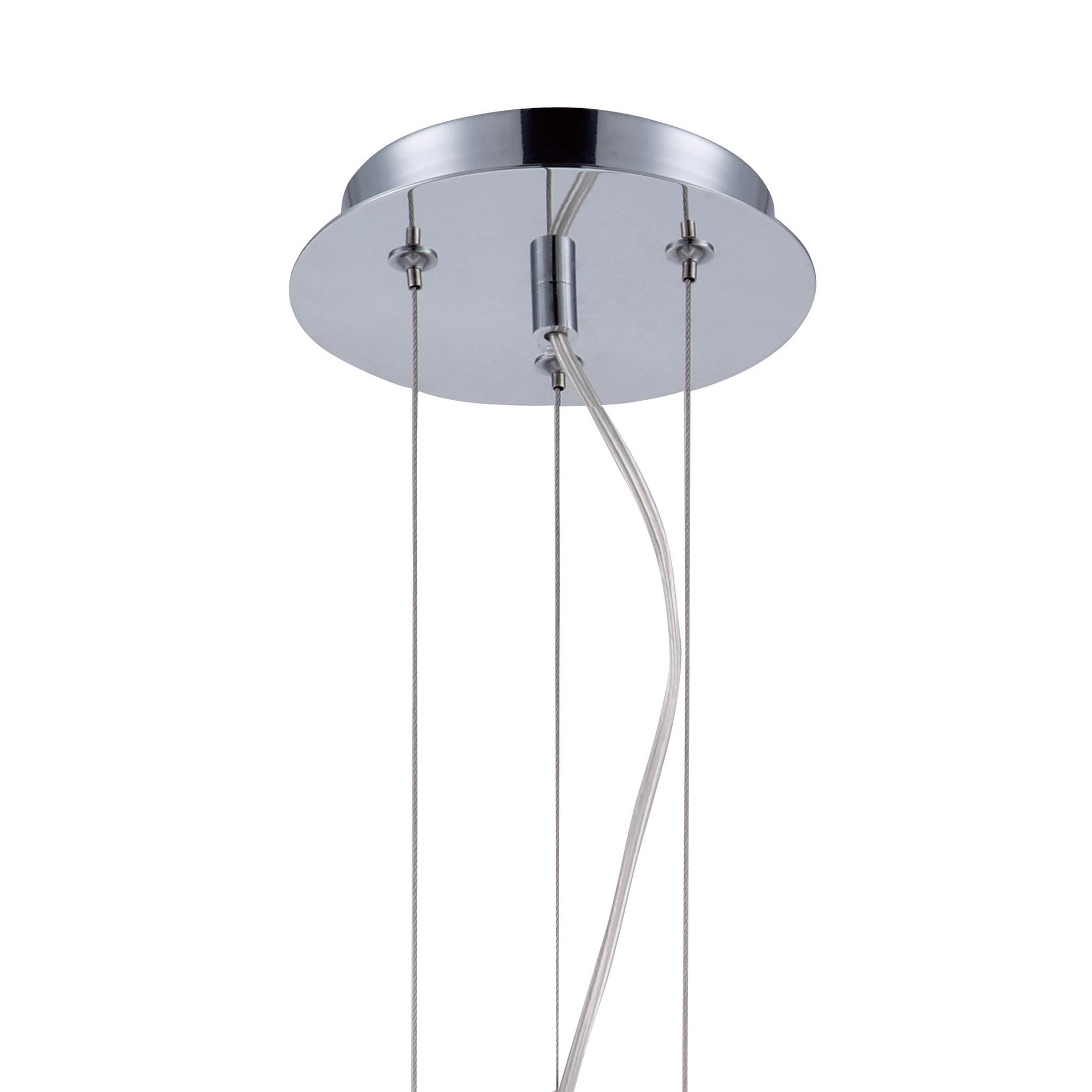 Opal Pendant 3 Light E27, Polished Chrome/Frosted White Glass