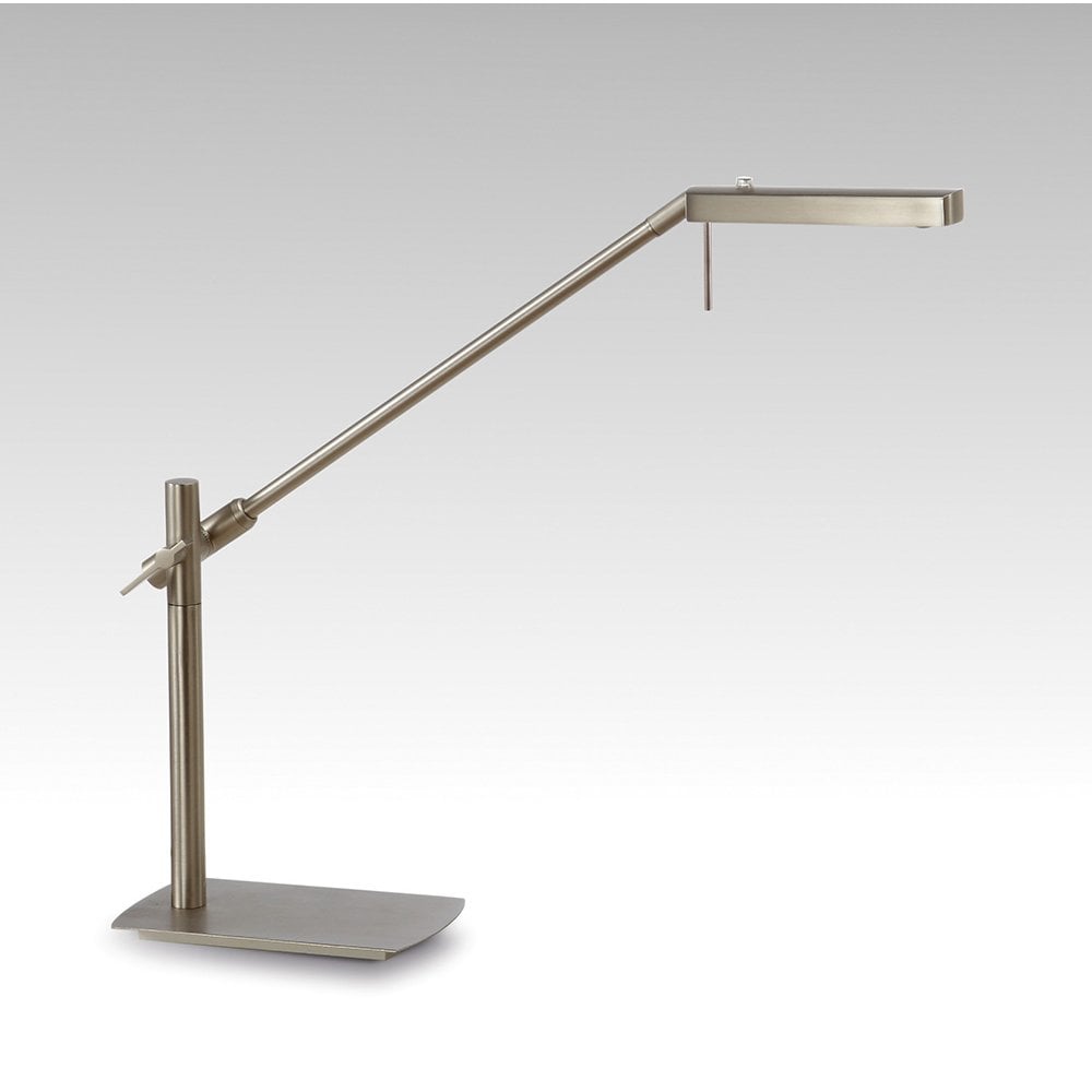 Phuket Table Lamp 1 Light 7W LED 3000K, 600lm, Satin Nickel, 3yrs Warranty