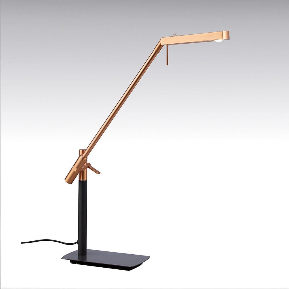 Phuket Table Lamp 1 Light 7W LED 3000K, 600lm, Copper/Antracite, 3yrs Warranty