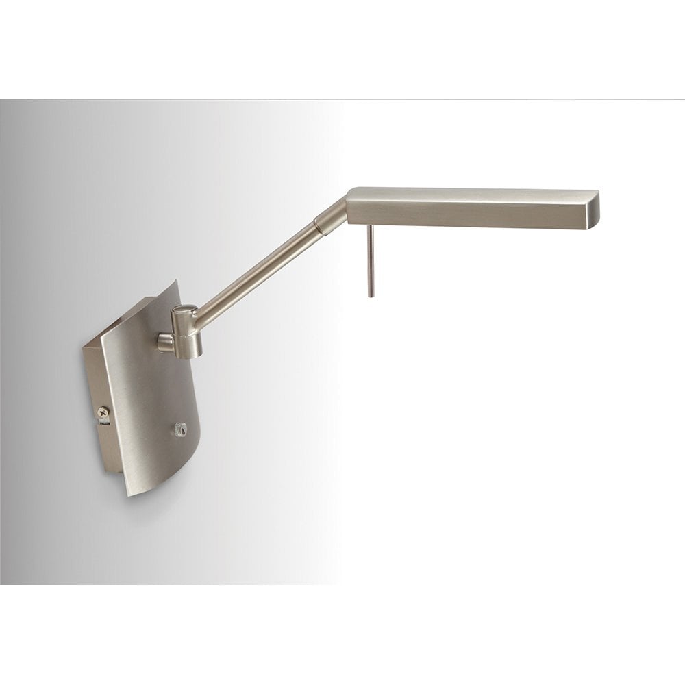 Phuket Wall Lamp 1 Light 7W LED 3000K, 600Lm, Satin Nickel, 3Yrs Warranty