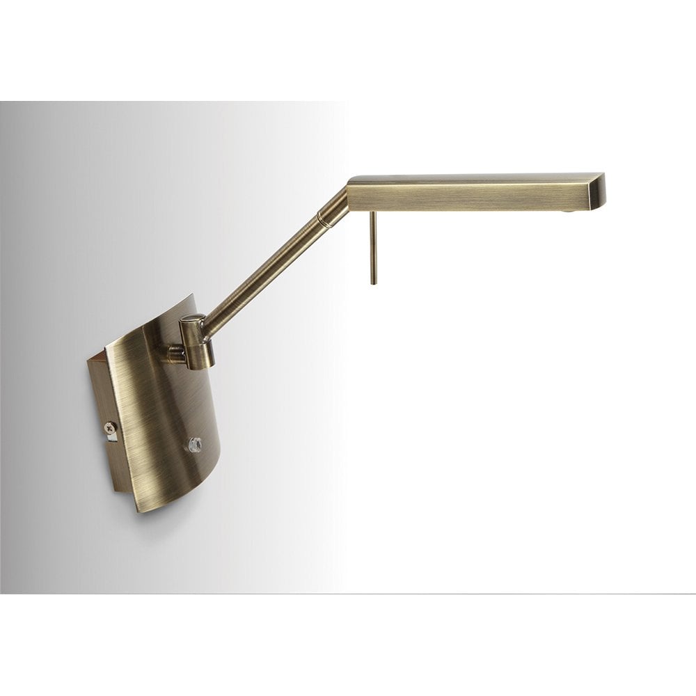 Phuket Wall Lamp 1 Light 7W LED 3000K, 600Lm, Antique Brass, 3Yrs Warranty