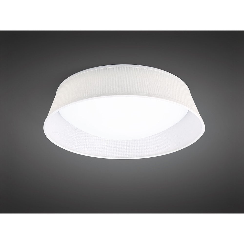 Nordica Ceiling 21W LED 45CM Off White 3000K, 2100lm, White Acrylic With Ivory White Shade, 3yrs Warranty