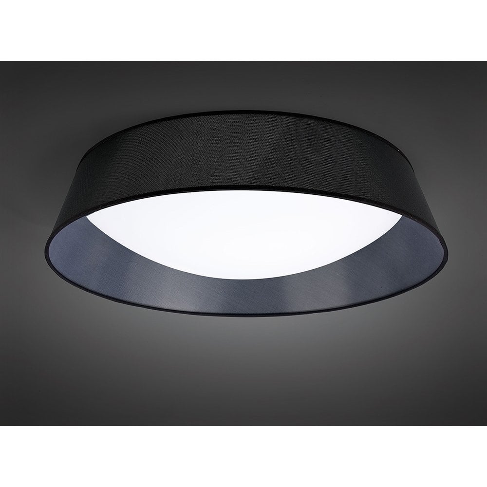 Nordica Ceiling 60W LED 90cm Black 3000K, 4200lm, White Acrylic With Black Shade, 3yrs Warranty