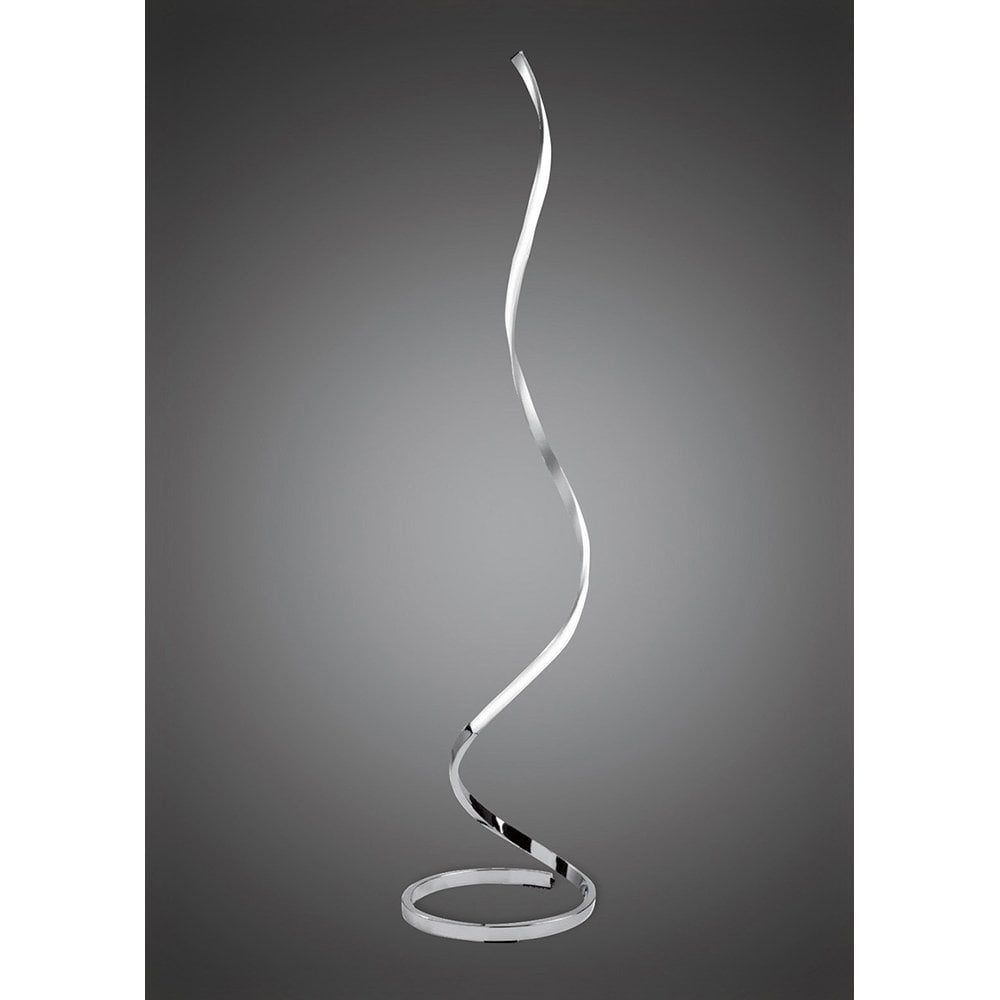 Nur Floor Lamp 22W LED 3000K, 1800lm, Dimmable, Silver/Frosted Acrylic/Polished Chrome, 3yrs Warranty