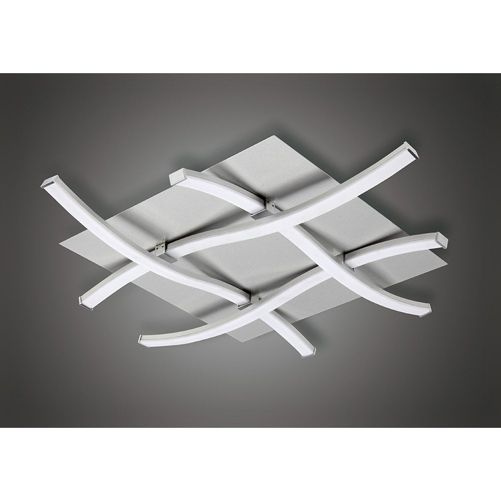 Nur Ceiling 34W LED 3000K, 2600lm, Silver/Frosted Acrylic/Polished Chrome, 3yrs Warranty