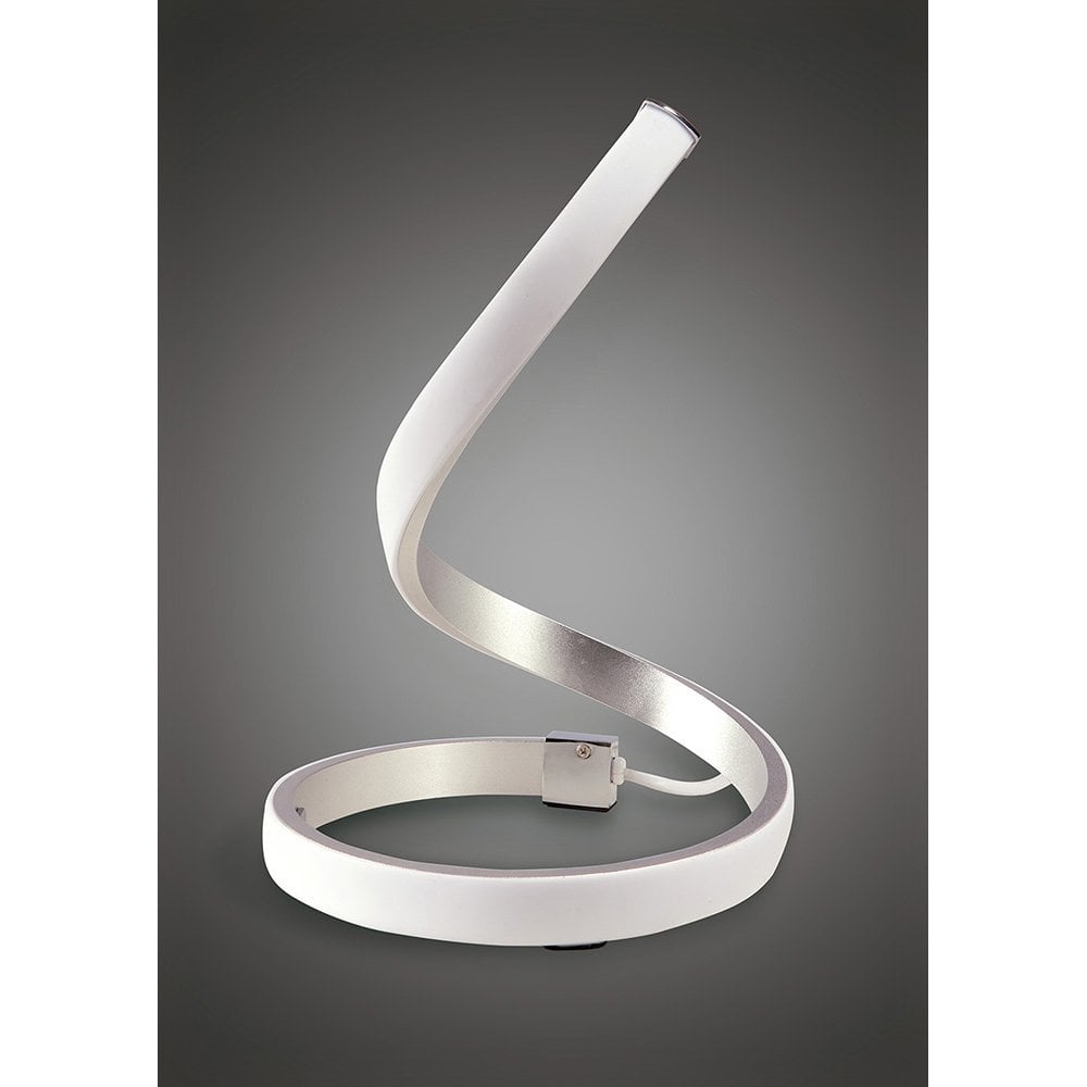 Nur Table Lamp 15W LED 3000K, 1200lm, Silver/Frosted Acrylic/Polished Chrome, 3yrs Warranty