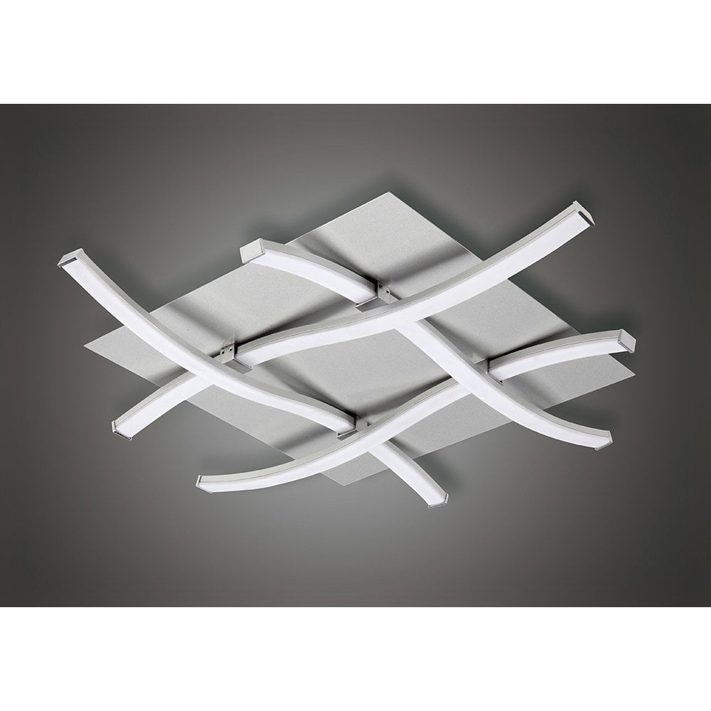 Nur Ceiling 34W LED 3000K, 2600lm, Dimmable Silver/Frosted Acrylic/Polished Chrome, 3yrs Warranty