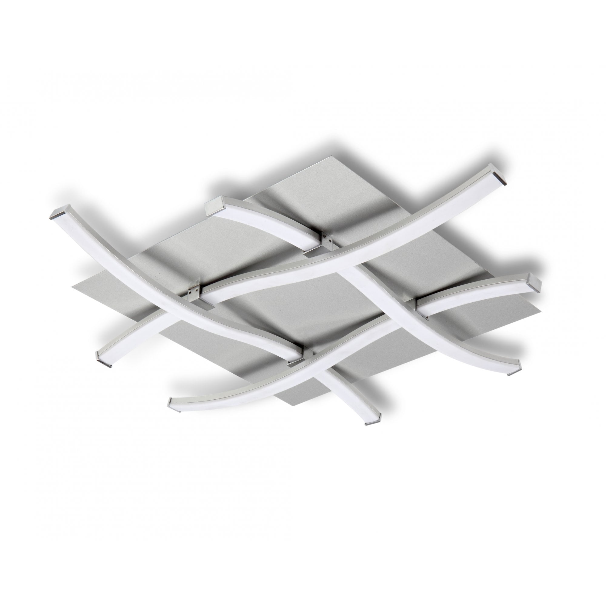 Nur Ceiling 34W LED 3000K, 2600lm, Dimmable Silver/Frosted Acrylic/Polished Chrome, 3yrs Warranty